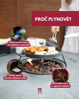 🔥 Proč zvolit plynové ohniště? Grilování bez čekání, bez kouře a bez nepořádku. Stačí otočit knoflíkem a během chvíle...