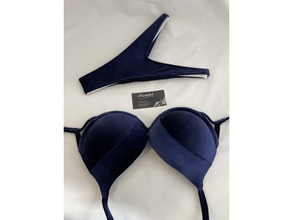 Pózovací bikini tm. modré