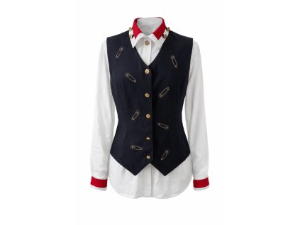 Vintage vesta s košilí