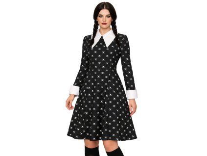 Šaty ve stylu Wednesday