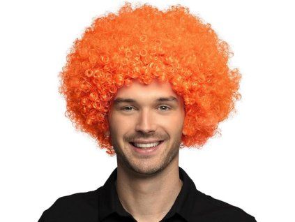 Oranžova kudrnata paruka