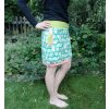Sukně Karoli / krátká vel.M ,,mandaly v trojúhelníku, zelená"