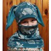 Dětská merino ninja kukla s ušima