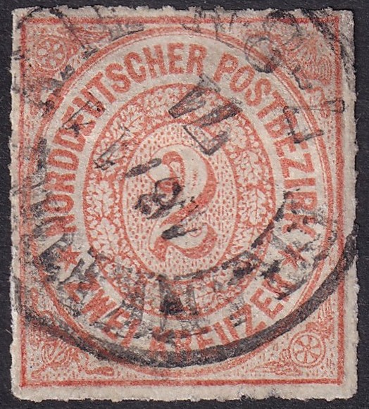 Průseková známka z éry Reichspost
