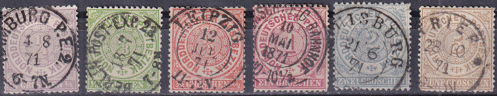 Celá zoubkovaná série Groschen