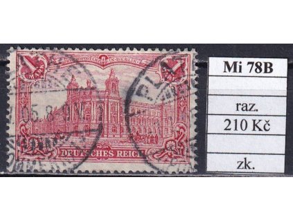Deutsches Reich Mi 78 B razítkované zkoušené