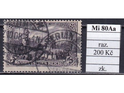 Deutsches Reich Mi 80 Aa razítkované zkoušené