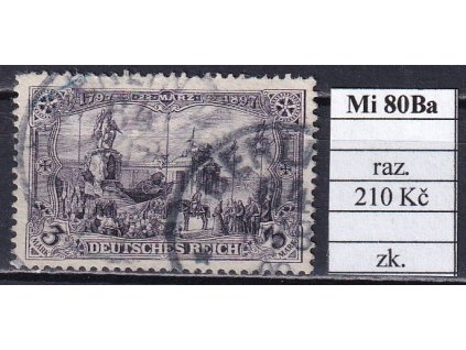 Deutsches Reich Mi 80 Ba razítkované zkoušené