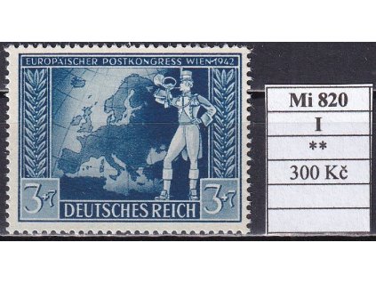 Deutsches Reich Mi 820 I svěží