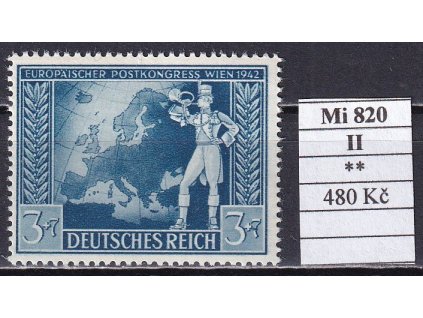 Deutsches Reich Mi 820 II svěží