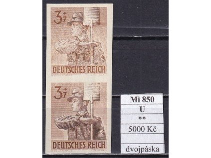 Deutsches Reich Mi 850 U svěží dvojpáska