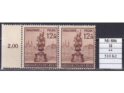 Deutsches Reich Mi 886 II svěží