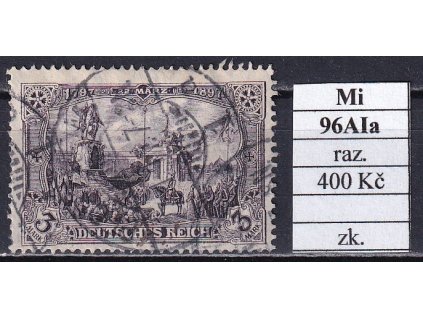 Deutsches Reich Mi 96 AIa razítkované zkoušené