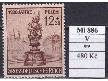Deutsches Reich Mi 886 V svěží