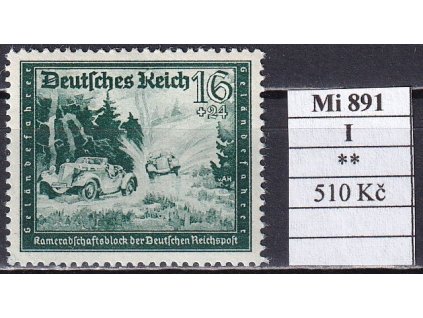 Deutsches Reich Mi 891 I svěží