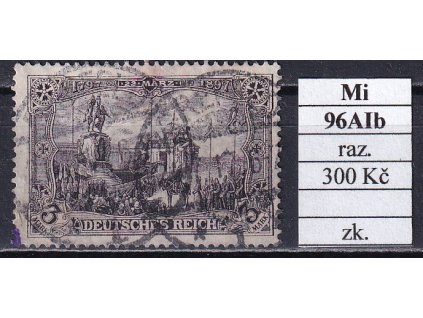 Deutsches Reich Mi 96 AIb razítkované zkoušené