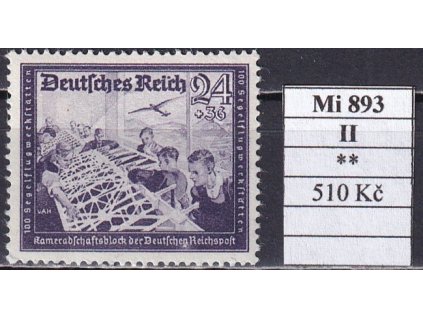 Deutsches Reich Mi 893 II svěží