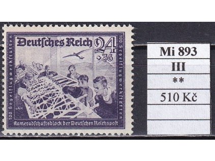 Deutsches Reich Mi 893 III svěží