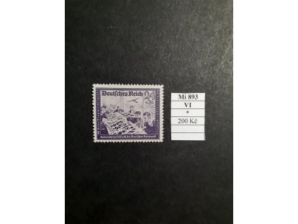 Deutsches Reich Mi 893 VI po nálepce