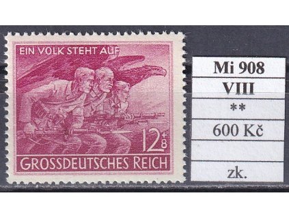 Deutsches Reich Mi 908 VIII svěží zkoušené