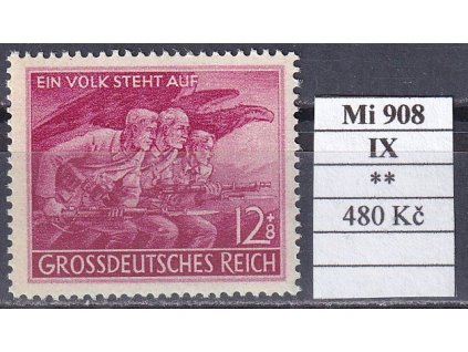 Deutsches Reich Mi 908 IX svěží