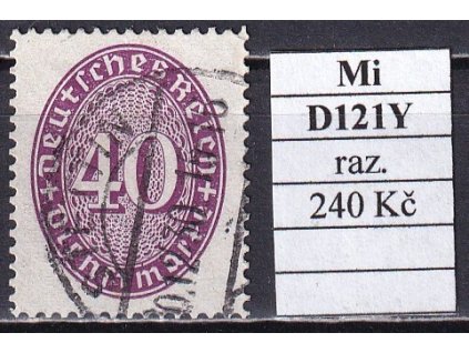 Deutsches Reich Mi D 121 Y razítkované