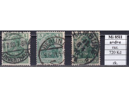 Deutsches Reich Mi 85 IIa+d+e razítkované zkoušené