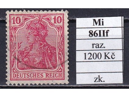 Deutsches Reich Mi 86 IIf razítkované zkoušené