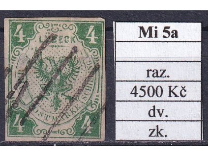 Lubeck Mi 5 a razítkované zkoušené