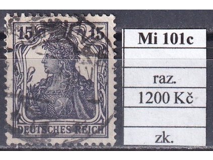 Deutsches Reich Mi 101 c razítkované zkoušené