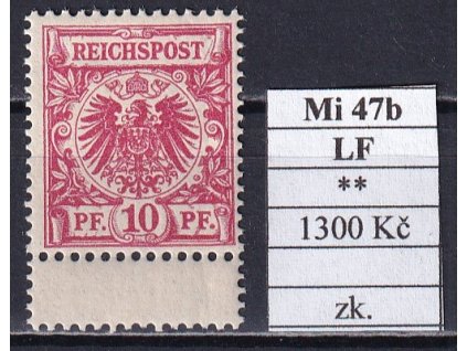 Deutsches Reich Mi 47b LF svěží zkoušené