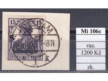 Deutsches Reich Mi 106 c  razítkované zkoušené