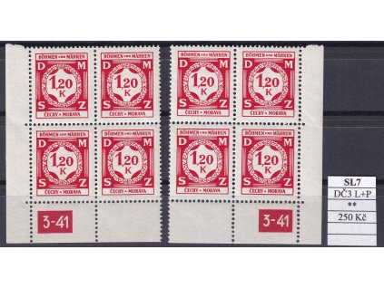 Protektorát SL 7 DZ 3 L+P rohové čtyřbloky svěží