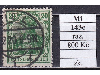 Deutsches Reich Mi 143 c razítkované zkoušené