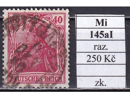 Deutsches Reich Mi 145 aI razítkované zkoušené