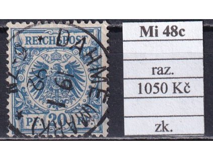 Deutsches Reich Mi 48 c razítkované zkoušené