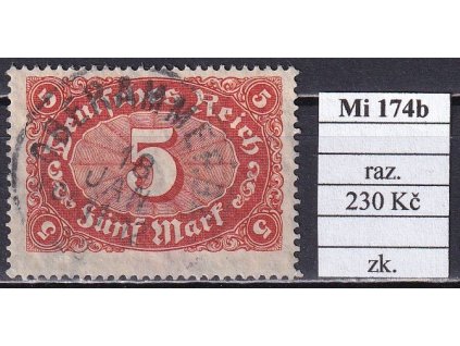 Deutsches Reich Mi 174 b razítkované zkoušené