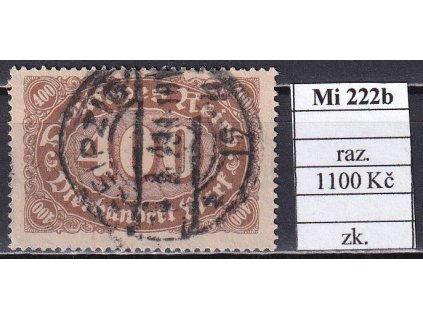 Deutsches Reich Mi 222 b razítkované zkoušené