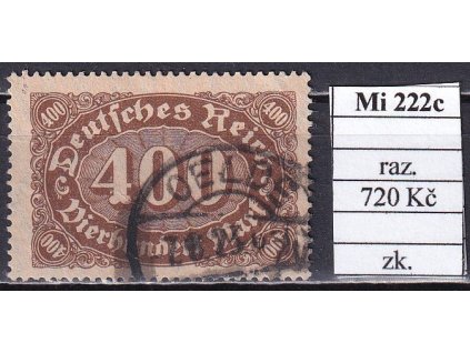 Deutsches Reich Mi 222 c razítkované zkoušené