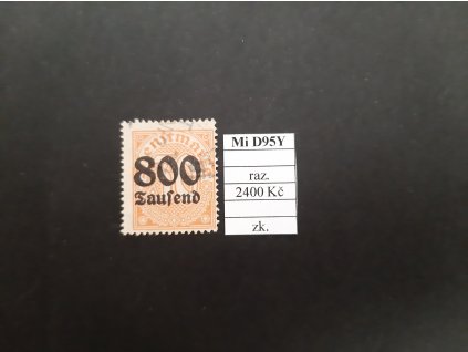 Deutsches Reich Mi D 95 Y razítkované zkoušené