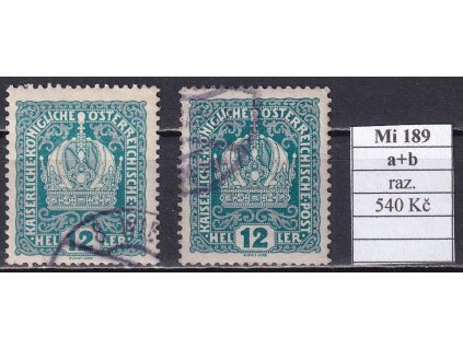 Rakousko Mi 189 a+b razítkované