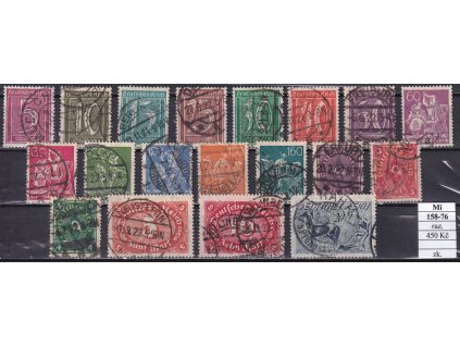 Deutsches Reich Mi 158-76 razítkované zkoušené