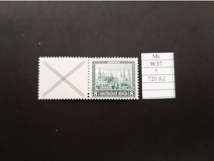 Deutsches Reich Mi W 37 po nálepce