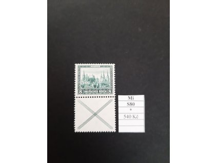 Deutsches Reich Mi S 80 po nálepce
