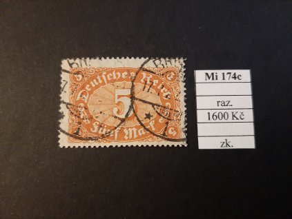 Deutsches Reich Mi 174 c razítkované zkoušené