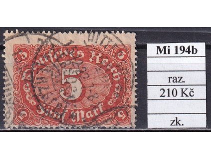 Deutsches Reich Mi 194 b razítkované zkoušené