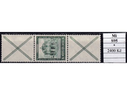 Deutsches Reich Mi S 95 po nálepce