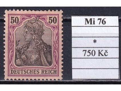 Deutsches Reich Mi 76 po nálepce