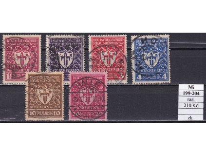 Deutsches Reich Mi 199-204 razítkované zkoušené