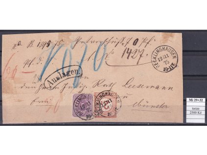 Deutsches Reich Mi 29+32 torzo dopisu